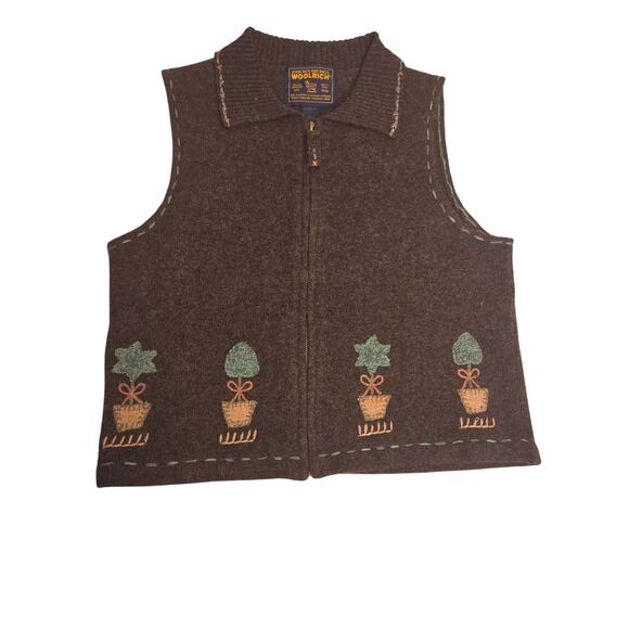 WOOLRICH Homestead Collection Wool Lambs wool Vest small - Picture 2 of 4